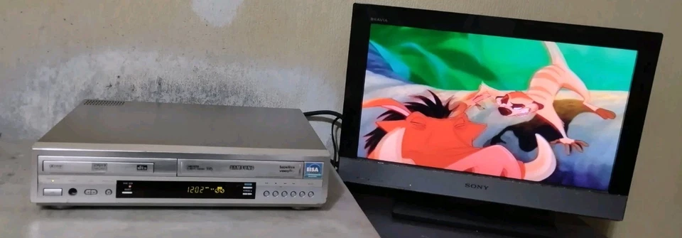 SAMSUNG SV-DVD1E VIDEOREGISTRATORE VHS 6 TESTINE CON TELECOMANDO Foto 2 de 4