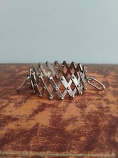 Vintage Silver Metal Hinged Expandable Gate Purse Opening Frame For Handmade Bag