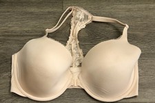 BODY by VICTORIA'S SECRET MEMORY FIT LIGHTLY LINED RACERBACK DEMI BRA 36 DDD