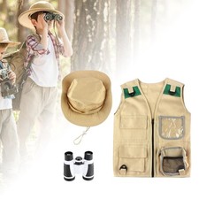 explorer kits Binoculars Cargo Vest and Hat for Paleontologist Boys
