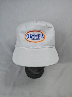 Vintage Olympia Radio Patch on White Rope Retro Men's Hat Cap Adjustable 