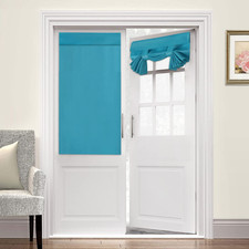 Turquoize French Door Blackout Curtains 26x40 Thermal Teal 2 Panels