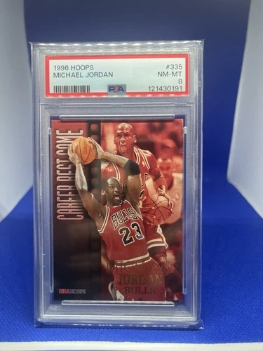 1996 Hoops Michael Jordan #335 Basketball Card PSA 8 NM-MT
