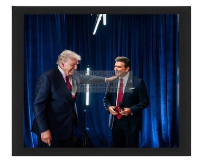 PRESIDENT DONALD TRUMP INTERVIEWED BY BRET BAIER FOX NEWS 8X10 FRAMED PHOTO