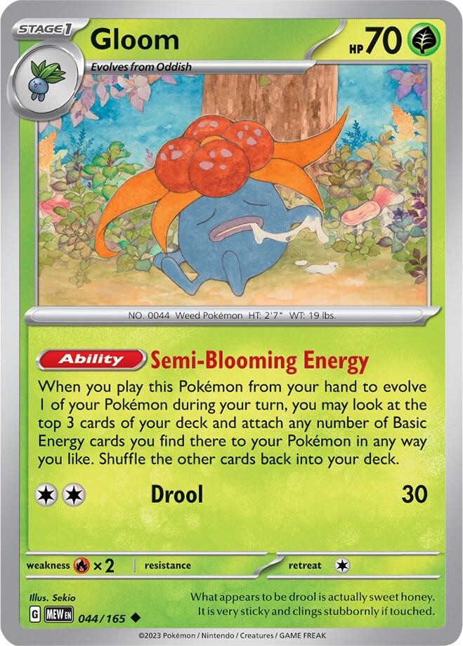 Gloom Uncommon SV: Scarlet & Violet 151 044/165 Near Mint Reverse Holofoil