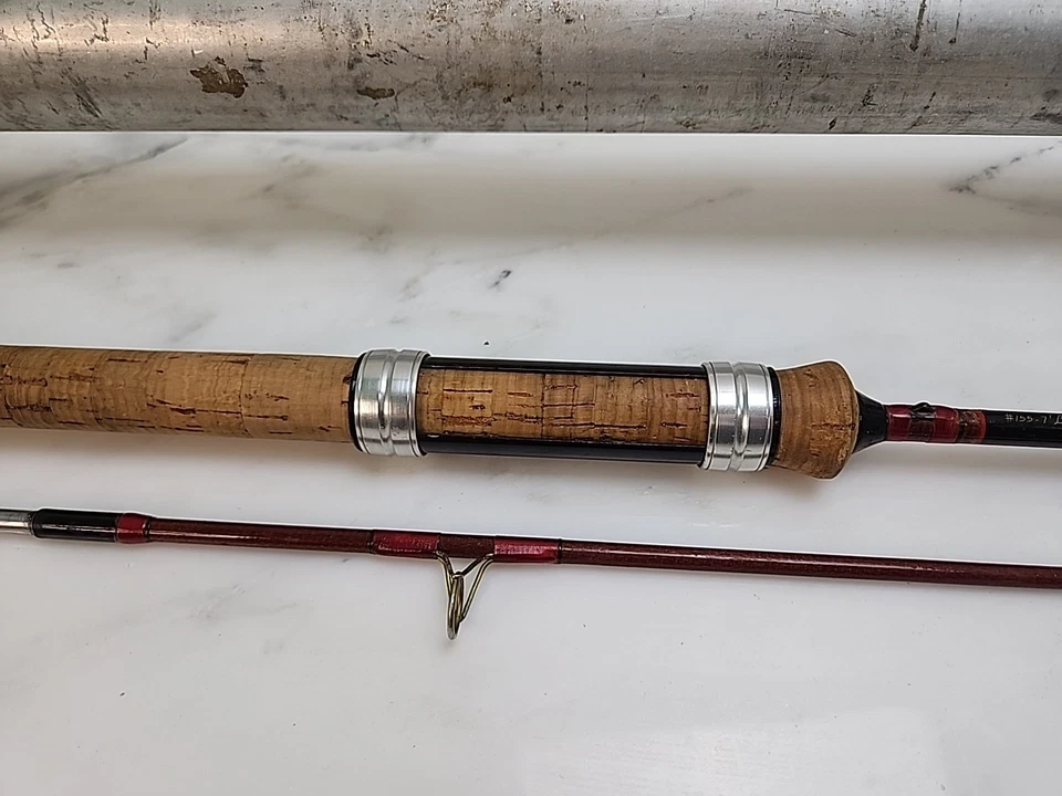 De colección Heddon Pal Thorobred # 155 2 Piezas Barra Giratoria Mango de Corcho 7 Pies Con Tubo Foto 2 de 4