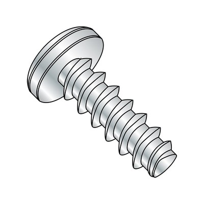 Small Parts 0606LPP Steel Thread Rolling Screw for Plastic, Zinc Plated, Pan Hea