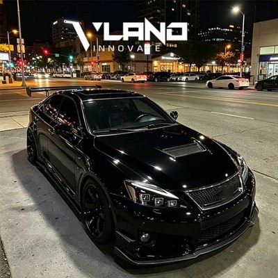 VLAND FULL LED 2*Headlights For 2006-2013 Lexus IS250 IS350 ISF W/Blue Animation