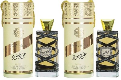 Lattafa Eau de Parfum, Unisex, 3.4 Ounce | Oud Mood | Pack of 2