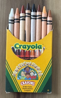 Vtg 2003 Crayola Crayons Multicultural 8 Ct Original Skin Tones