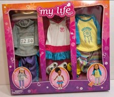 My Life As 18 in Doll Clothing Set 3 Outfits Multicolor w Shoes Dreamer