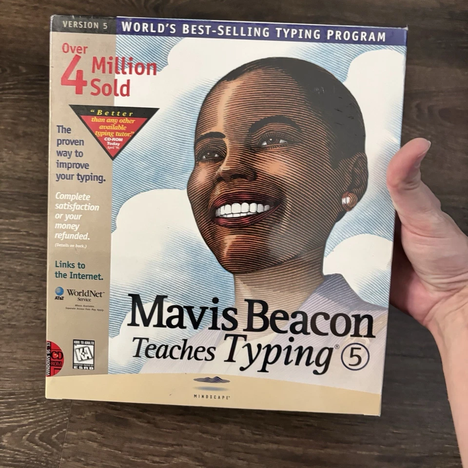 Mavis Beacon Teaches Typing 5 Windows 95/3.1 Version Factory Sealed Late 90’s - Image 4 of 4