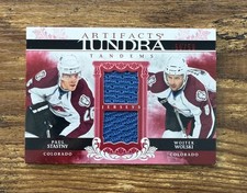Paul Stastny Wojtek Wolski 2009-10 Artifacts Tundra Tandems Ruby Dual Jersey /50