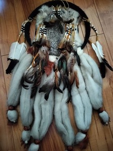 Native American-style Mandala/Dream Catcher 15x36" Wall Hanging Pre-owned