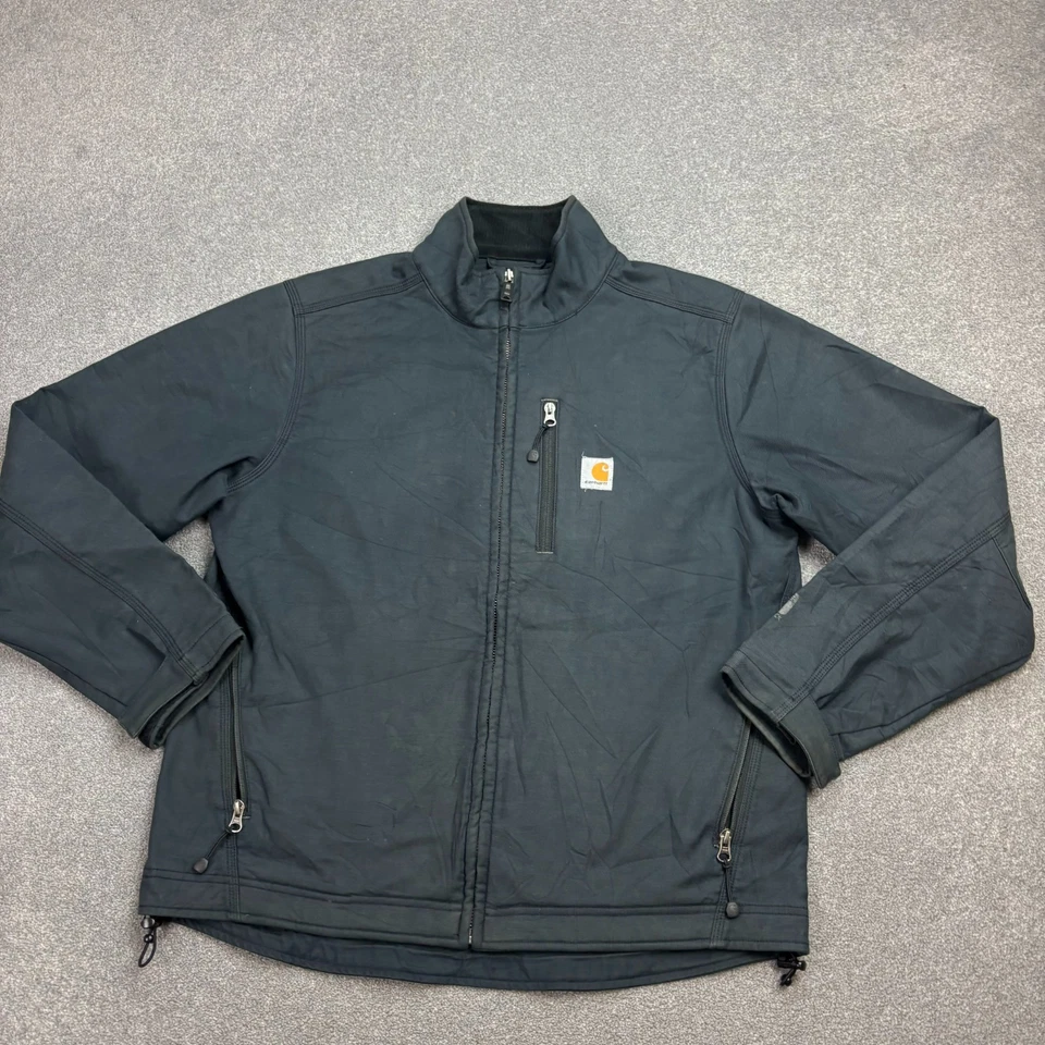 Carhartt Jacket Adult Medium Black Quick Duck Lined Bomber Chore Coat Men - Image 2 of 4