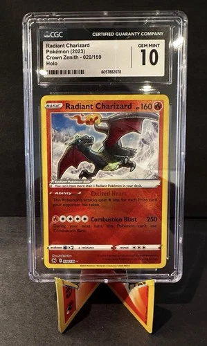 Pokémon Radiant Charizard Crown Zenith Radiant Rare CGC 10 Holo 020/159