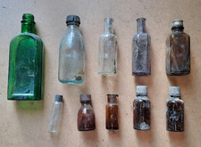 Bodenfund kleine Flaschen Parfum Arznei Flakon Apotheke historisch antik Sammler