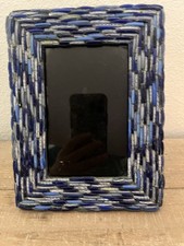 Art Glass Mosaic Shades Of Blue Picture Frame Easel Back 8x6  3.5x5  Photo Size