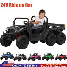 24V Remote Control Ride on Dump Truck for Kids w/ Electric Dump Bed Music Player