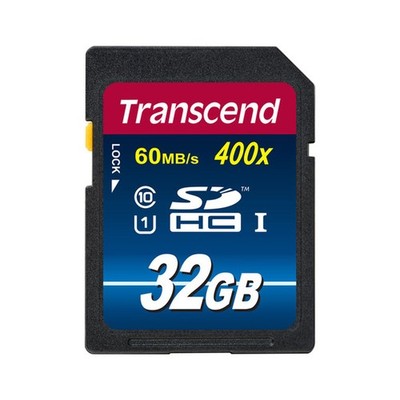Transcend 32GB SDHC Memory Card Premium Class 10 UHS-I (Updated Version: 400X)