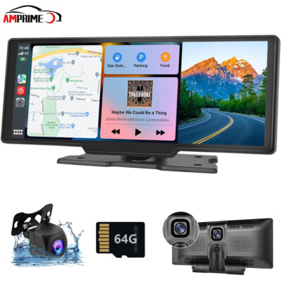 9,3'' Tragbares Smart Multimedia Bluetooth Wireless Carplay Android Auto Dashcam