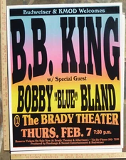 BB King Bobby Blue Bland ConcertPoster Brady Theater Tulsa Oklahoma 2002