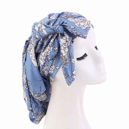 Women Satin Night Sleep Cap Hair Bonnet Hat Head Cover Chemo Cancer Caps Beanie - Picture 7 of 62