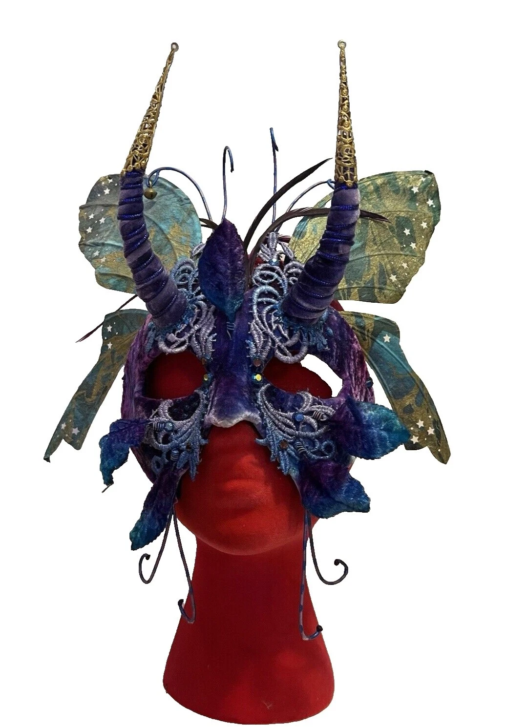 Handmade Mardi Gras Costume Masks & Eye Masks