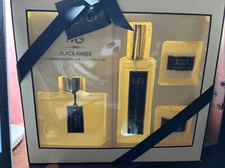 MG STUDIO Black Amber Diffuser/Room Spray/Candle Set NIB SEALED