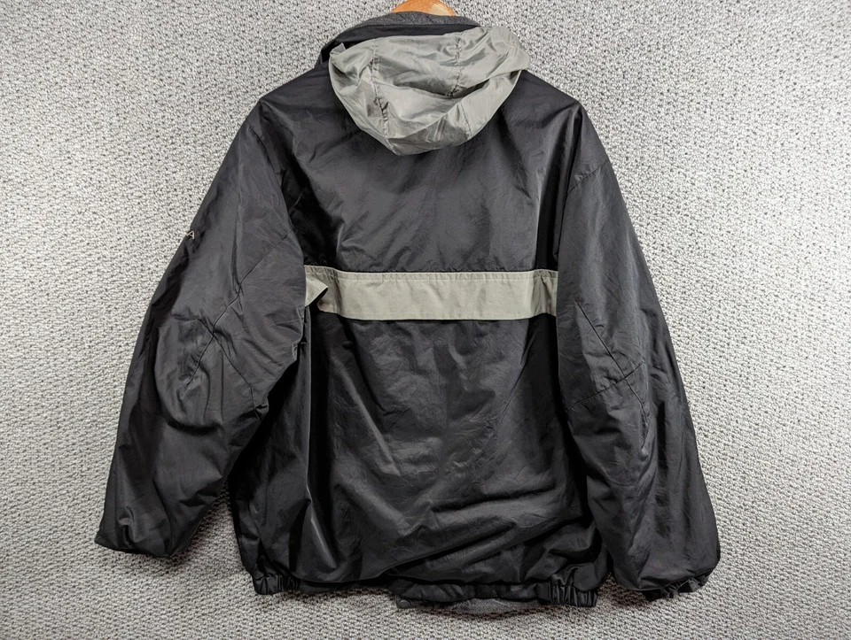 Chaqueta de lluvia NAUTICA Yachting para hombre negra reversible nailon rompevientos lana XL Foto 2 de 4