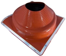 #9 (9" to 20") Dektite PIPE FLASHING Red High Temp Silicone Pipe Boot SQUARE