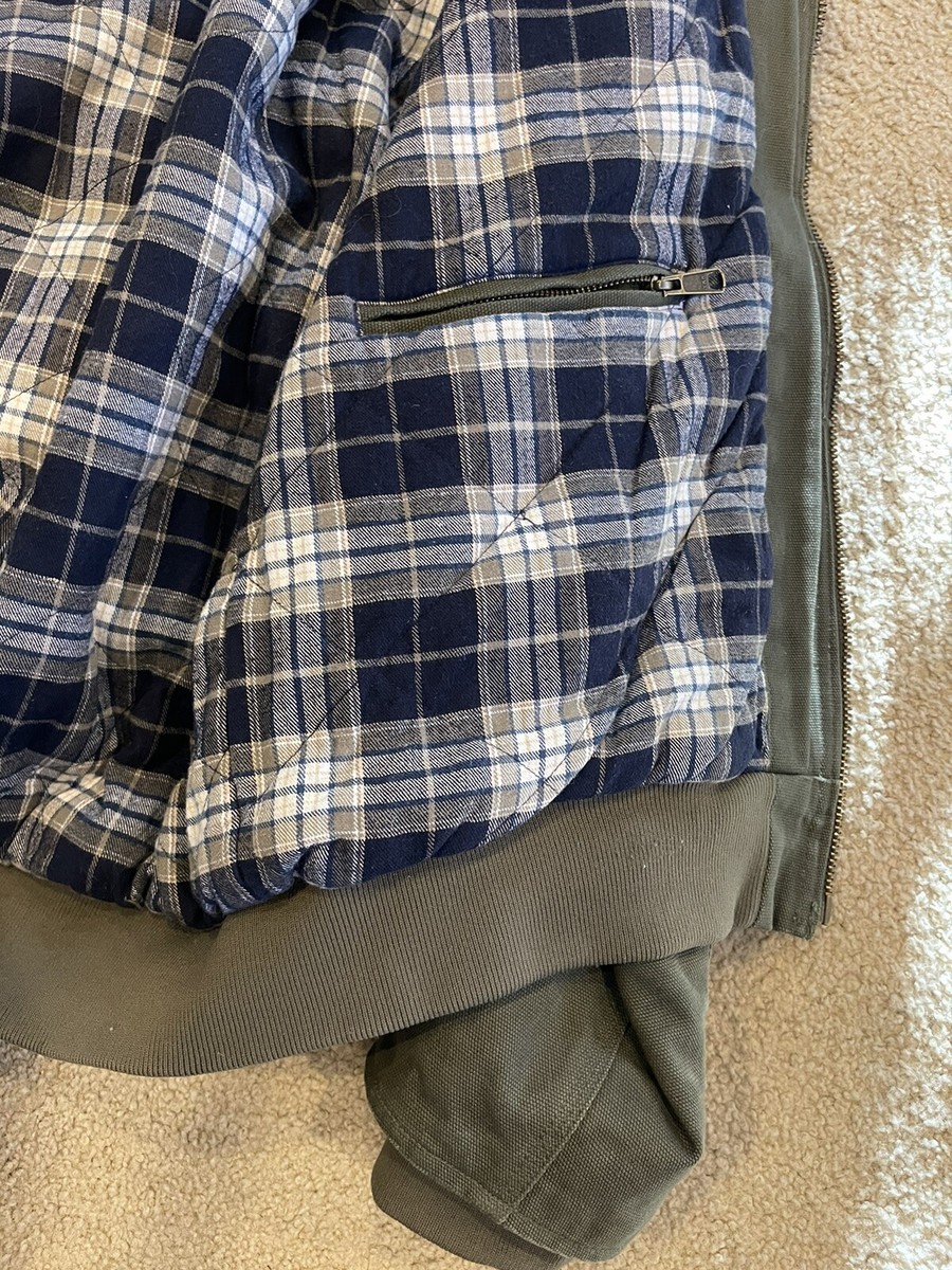 Duluth Trading Co Action Flannel Lined Hooded Heavy Jacket Duluth Trading Co Action Flannel Lined Hooded Heavy Jacket