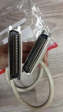 Unused 3 Foot C50/C50 Male/Male SCSI Cable Beige Aluminum Mylar/Gold Plate Mac
