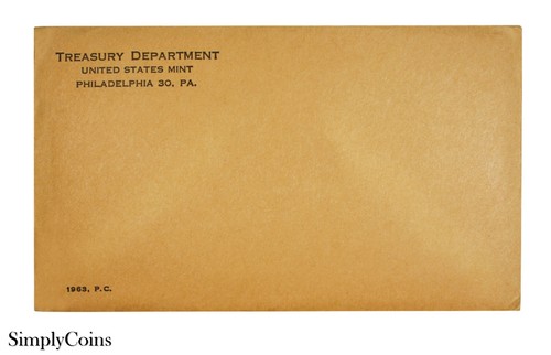 1963 Proof Set Silver Coins US Mint Lot Original Envelope COA MQ - 第 1/4 張圖片