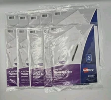 10 Sets - Avery 5-Tab Write & Erase Big Tab Dividers for 3 Ring Binders 23060
