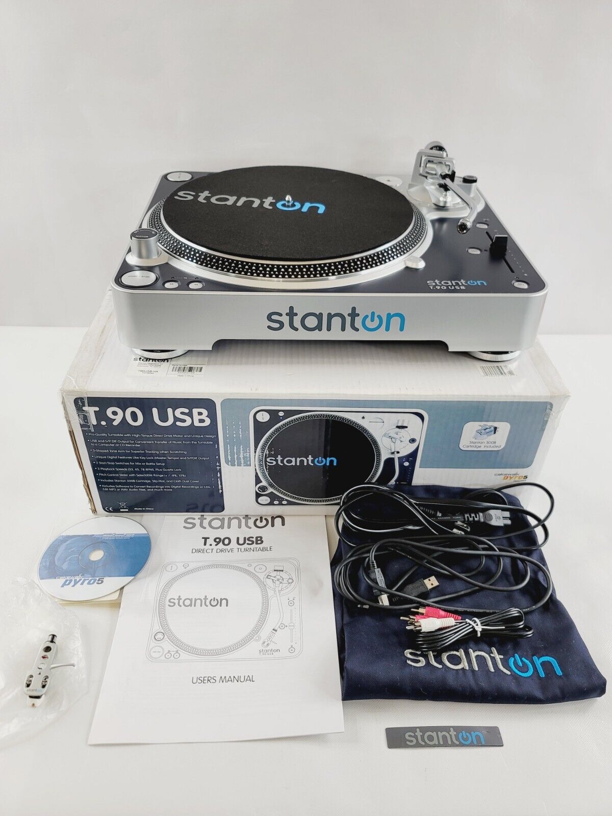 Stanton T.90 USB Direct Drive Turntable Record Player Ex Condition