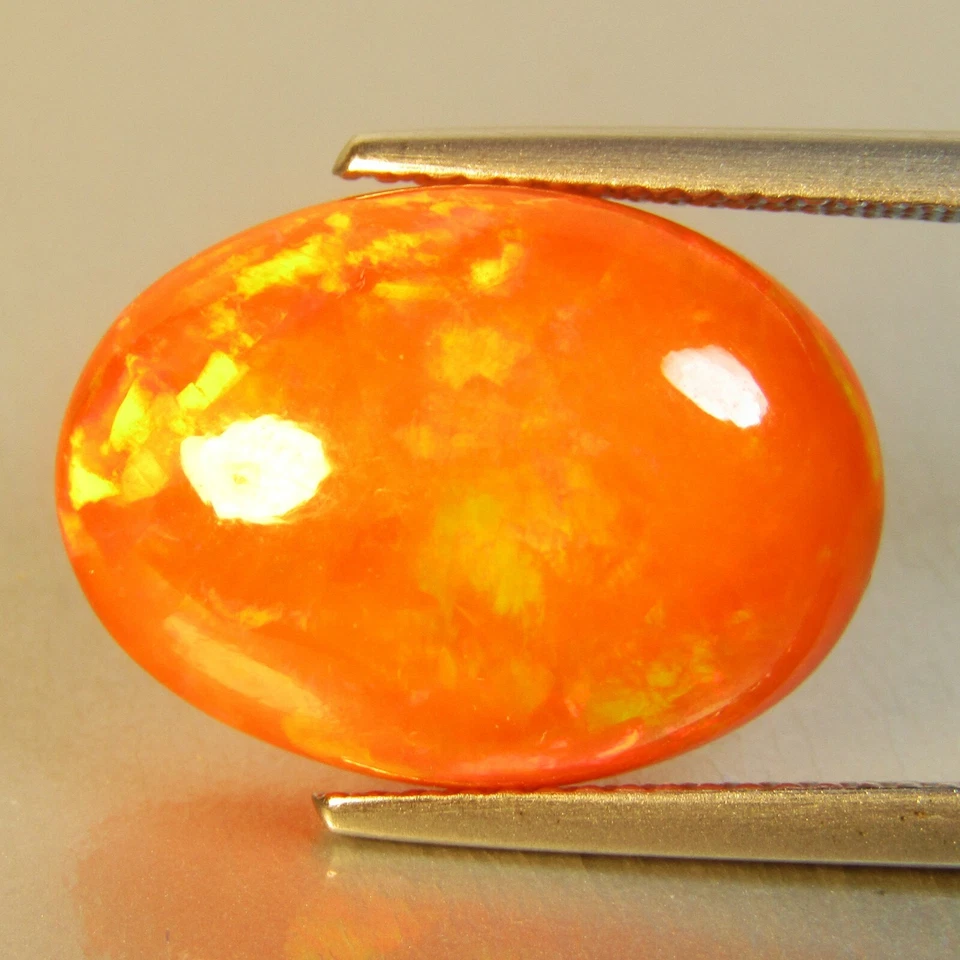 7.80Ct Color Natural Play Etíope Naranja Ópalo Ovalado Cabujón Gema Suelta REF VOD Foto 2 de 4