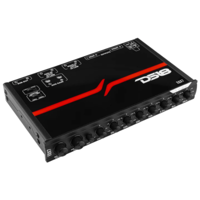 DS18 7 Band Equalizer 1/2 Din Pre Amp 8 Volt Six RCA Output EQX7