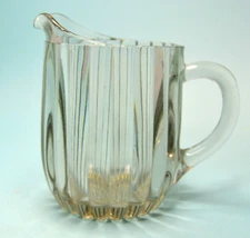 Vintage Jeannette Glass National Pattern 20oz Pitcher Clear Pressed Ribbed & Dot