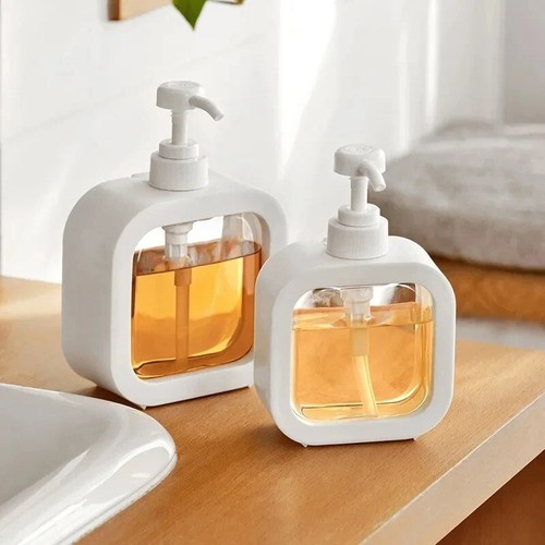 300ml & 500ml Plastic Soap Dispenser | Empty Pump Bottle for Bathroom UK - Picture 2 of 9
