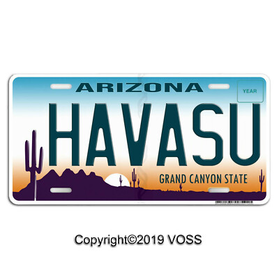 Arizona City Names Custom Aluminum Vanity Car License Plate ''Havasu''