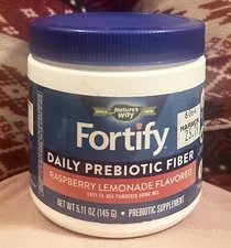 Nature's Way Fortify Daily Prebiotic Fiber Raspberry Lemonade 5.11 oz NEW Sealed