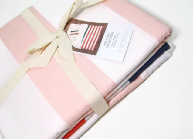 Funda nórdica West Elm naranja rubor azul preparación rayas varios colores king 2 euros farsa Foto 3 de 4