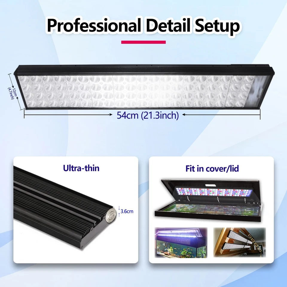 PopBloom 60-120cm Full Spectrum Aquarium LED Light Lighting Aqua Plant Fish Tank - Image 3 of 4