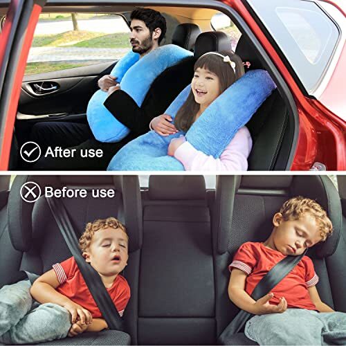 Kids Travel Pillow with Removable U-Shape Support for Comfortable Sleep