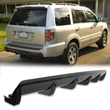 For Honda Pilot 2003-2023 Rear Bumper Diffuser Lip Spoiler Splitter 6 Shark Fins