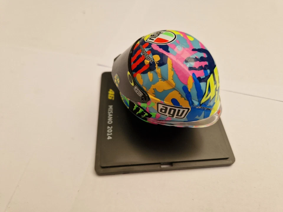Panini 1/5 Valentino Rossi Moto Gp Misano 2014 Yamaha AGV Fahrrad Helm - Bild 3 von 3