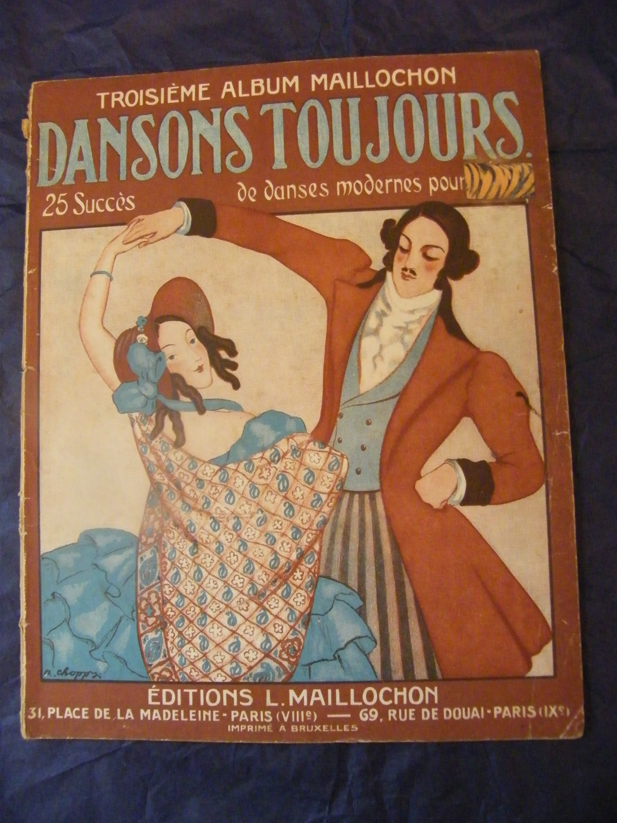 Dansons Toujours Album Maillochon 1923 Music Sheet Large Format