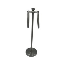 Bathroom Accessory Collection 2-Ring Towel Holder, Brushed Steel
