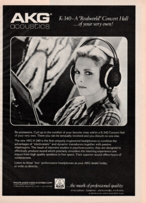 AKG - K-340 Headphones - Original Magazine Ad - 1980 | eBay